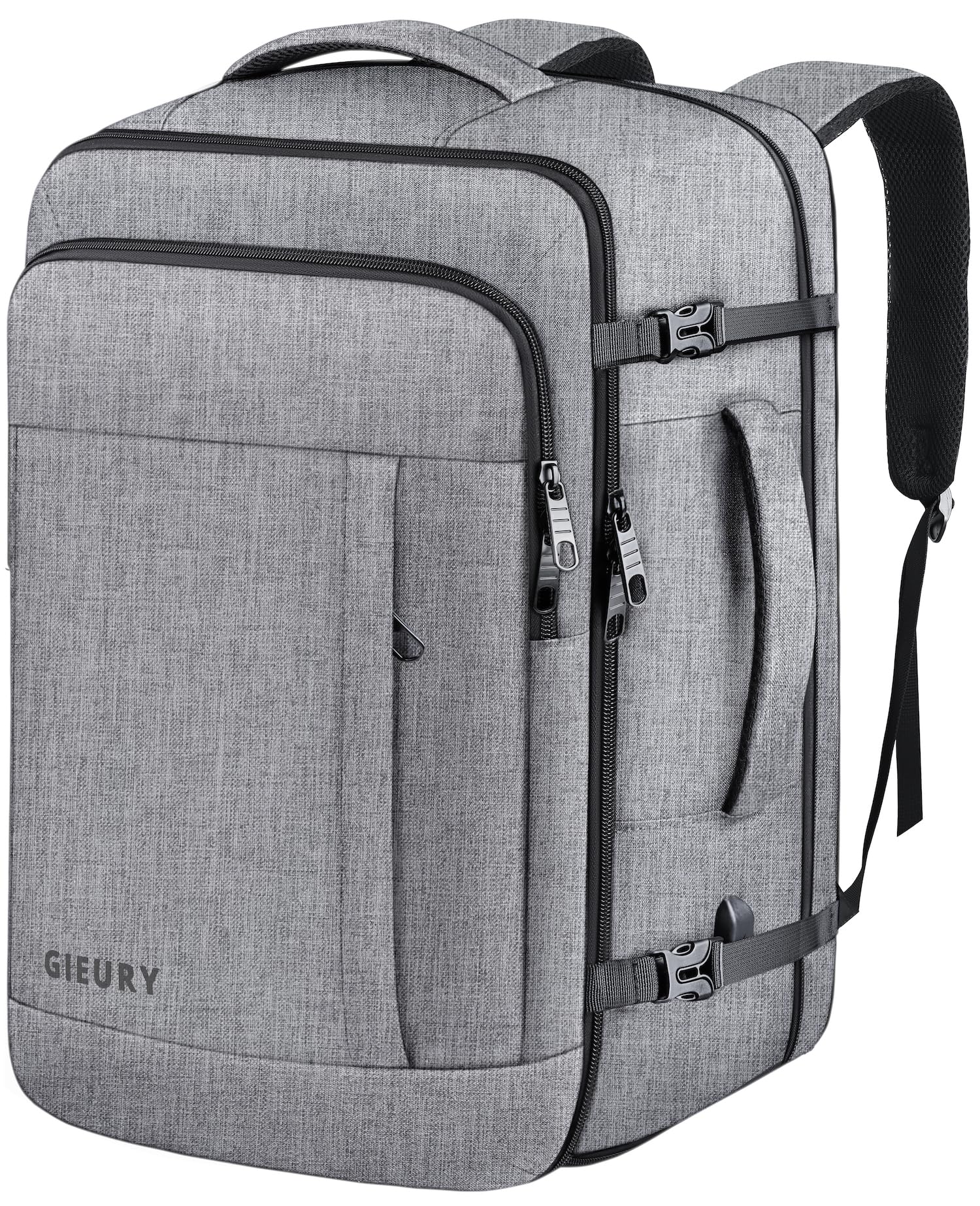 Photo 1 of Carry On Backpack, Extra Large 40-50L Travel Backpack for Men & Women, Expandable Backpack For Airplanes, 17 Inch Laptop Backpack, Luggage Suitcase 40L Daypack Lightweight Business Weekender Bag, Grey