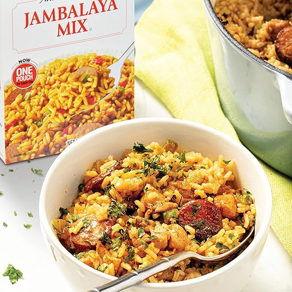 ZATARAIN’S JAMBALAYA MIX, 40 OZ – ONE 40 OUNCE BOX OF JAMBALAYA RICE MIX, PERFECT AS A STAND-ALONE SIDE OR SIGNATURE CAJUN DISH WITH SAUSAGE, CHICKEN OR SEAFOOD