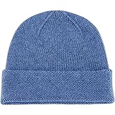 Shorts of Hawick Men's 100% Cashmere Beanie Hat - Denim Blue - Made in Scotland by Love Cashmere