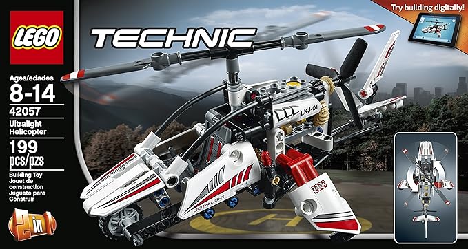 lego 42057 technic ultralight helicopter building set