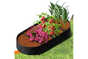 Sumloty Plant Grow Bags- 6x3x1ft Fabric Raised Garden Beds Outdoor, Breathable & Sturdy Planter Box for Herb, Oval Plant Growing Container Large Raised Flower Bed