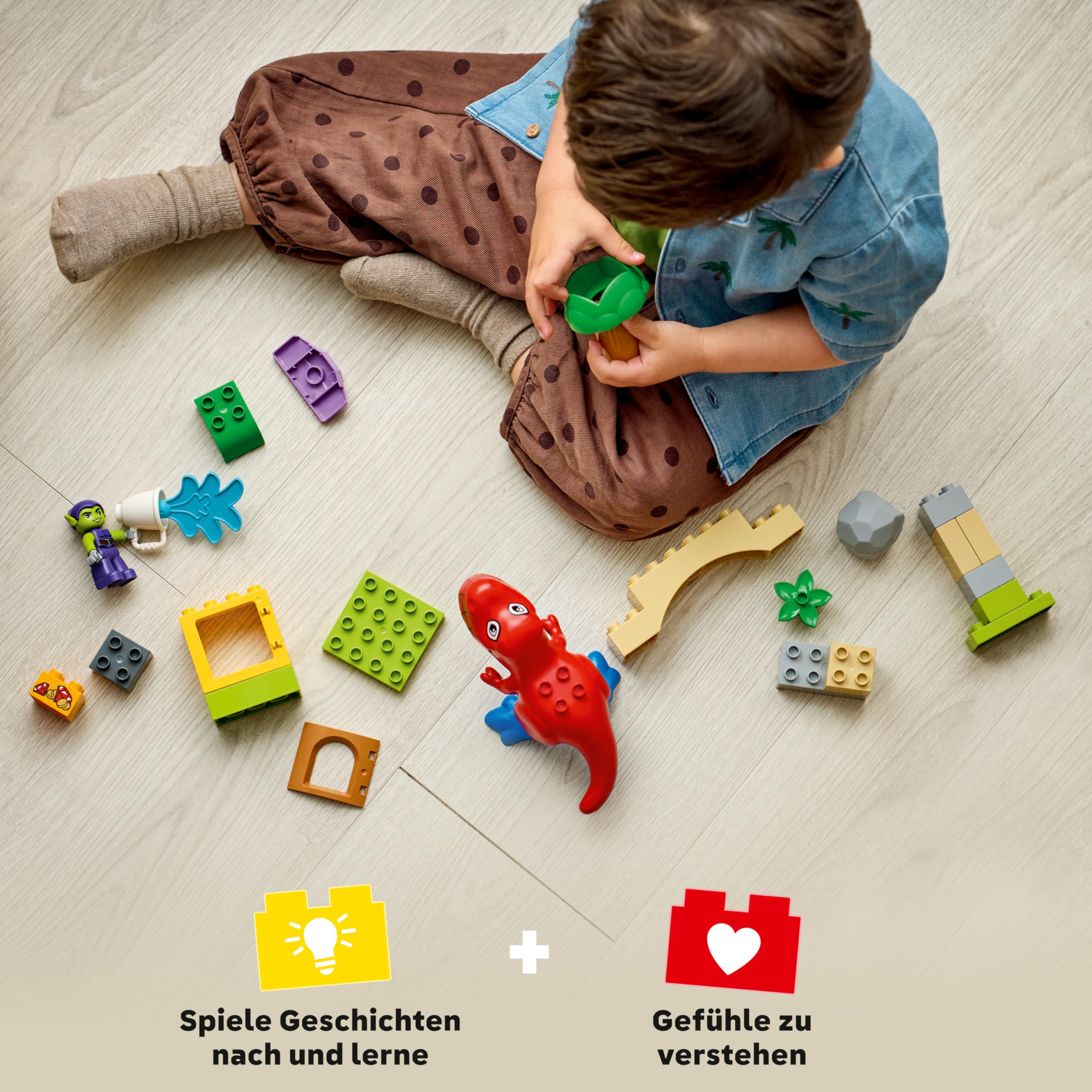 LEGO DUPLO | Spidey-Rex vs. Green Goblin - Feinmotorik Spielzeug für Kleinkinder - 2 Figuren inkl. Spidey-T-Rex - Superhelden Geschenk für Jungen ab 2 Jahren - 10463 3