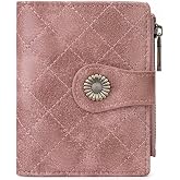 FALAN MULE Small Wallet for Women Bifold RFID Blocking Leather Card Holder with Zipper Coin Pocket