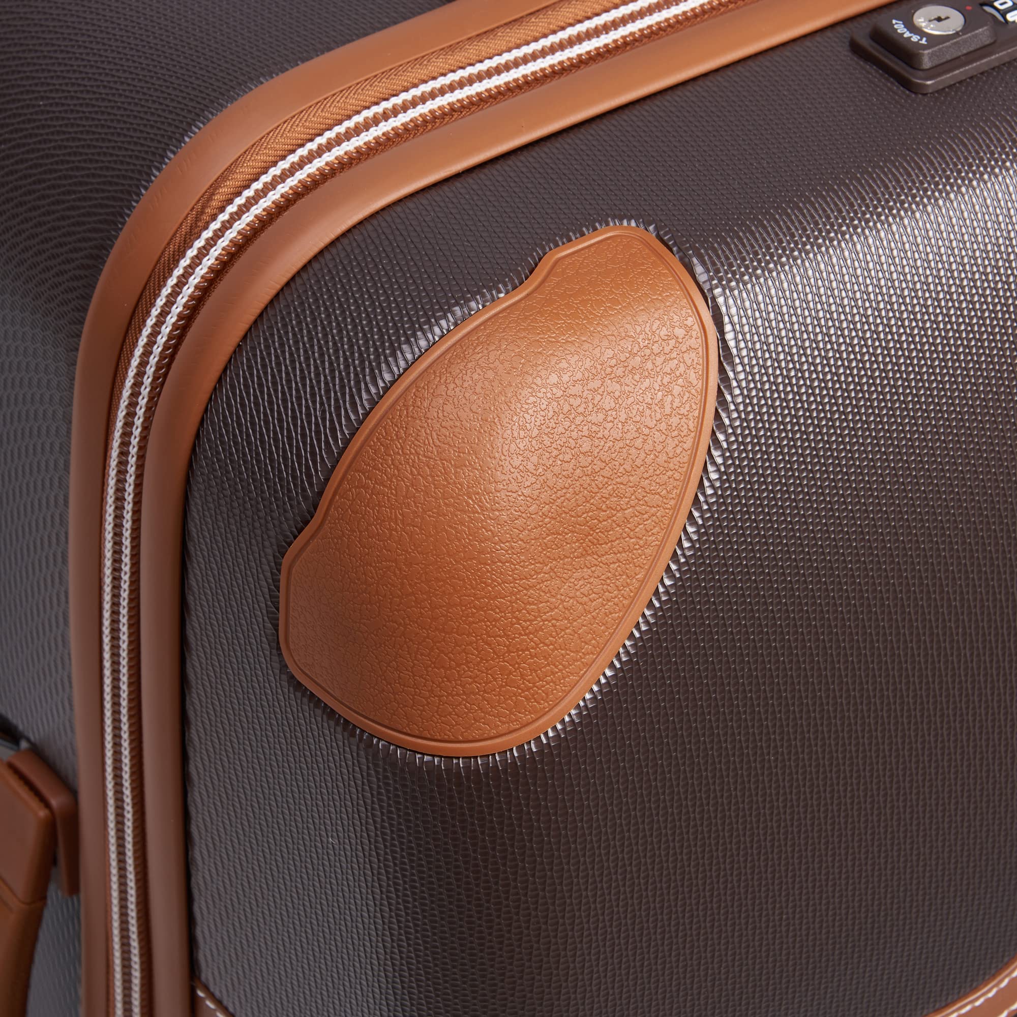 DELSEY PARIS Chatelet Air 2.0 Hardside Luggage with Spinner Wheels, Chocolate Brown, Checked-Large 28 Inch