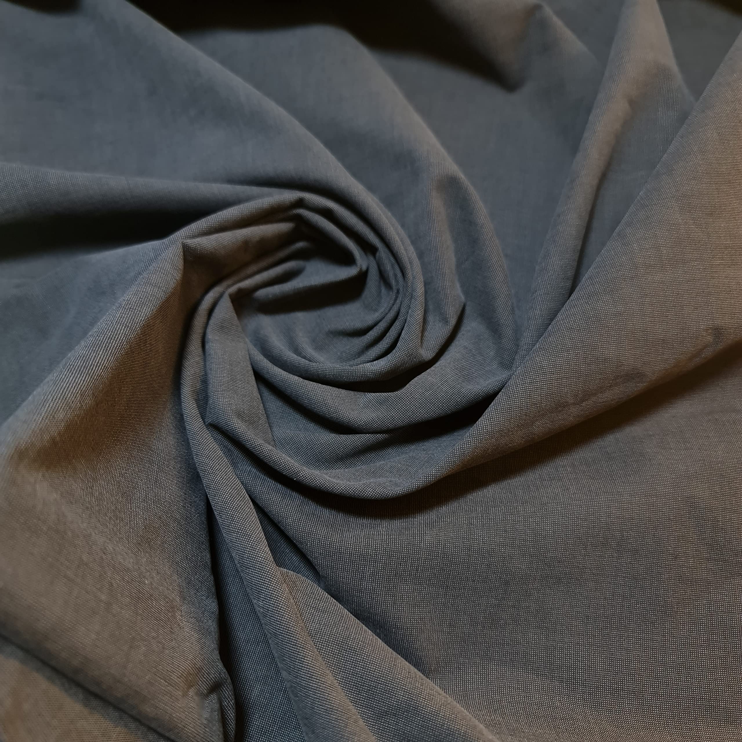 *Clearance* Plain/Jacquard 100% Cotton Non-Stretch Dress Suit Fabric Metre 58" (1 Meter, Charcoal Suiting)
