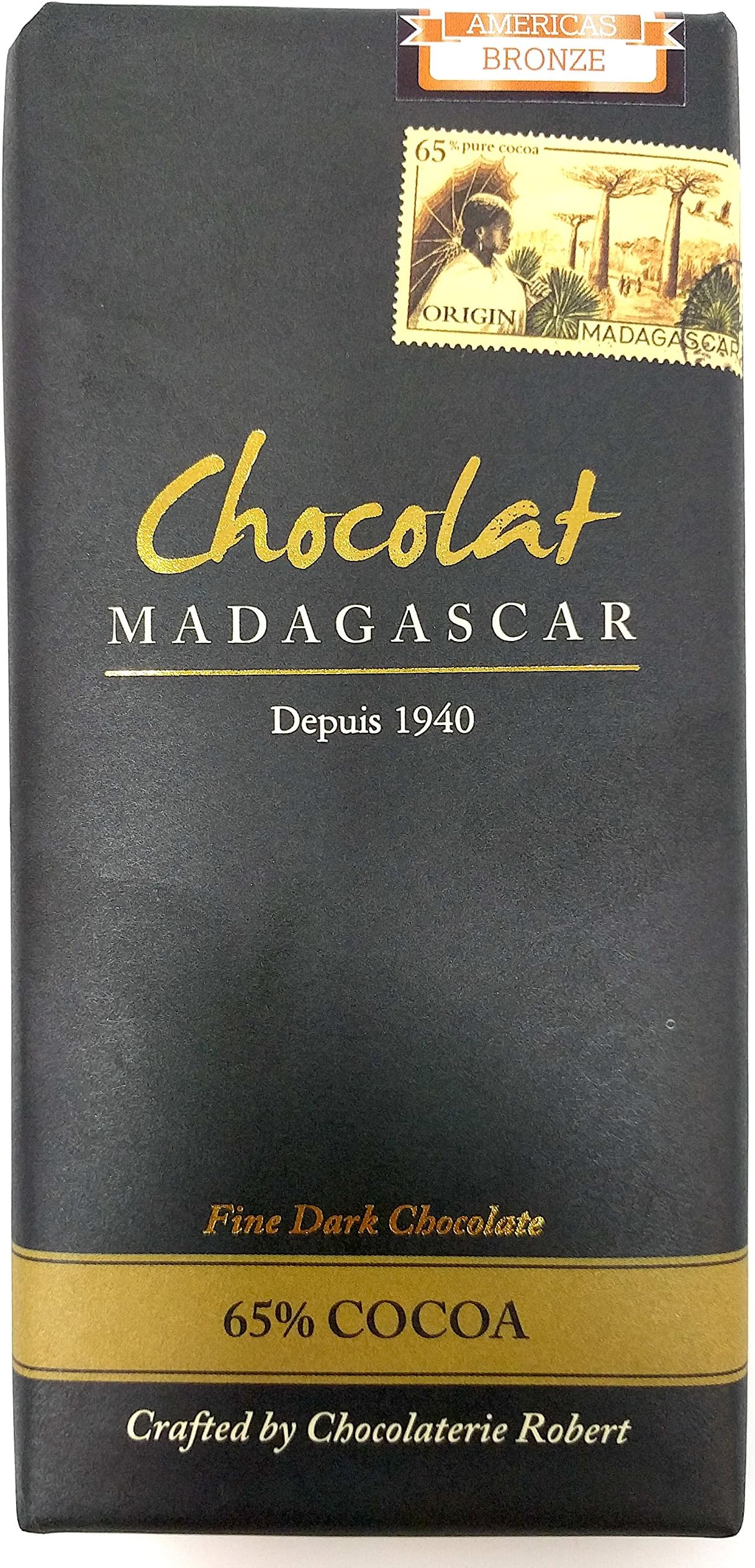 Chocolat Madagascar 65% Cocoa - Single Origin Fine Dark Chocolate Bar 85g