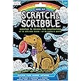 Ooly Mini Scratch & Scribble Art Kit - 6 Card Rainbow Scratch Art Set for Kids, Travel-Friendly Craft Kit, Wooden Tool Included - Playful Pups