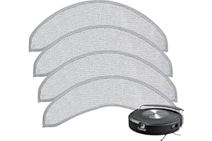 LACVIK 4 Pack Replacement Mop Pads for i-Robot Roomba Combo j7+/ j9+ Accessories, Microfiber Washable Mopping Pad for iRobot Roomba Combo j7+/ j9+ Robot Vacuum and Mop (Not fits for Roomba j7/ j7+/ j9+)