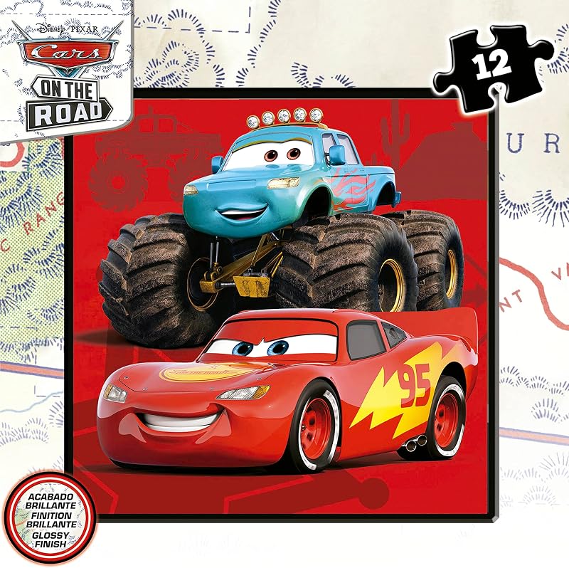 - Maleta Cars | Set de 4 Puzzles Infantiles progresivos de 12 a 25 Piezas | Medida aproximada una Vez montado: 16 x 16 cm | +3 años (19677) — foto 4 de 7