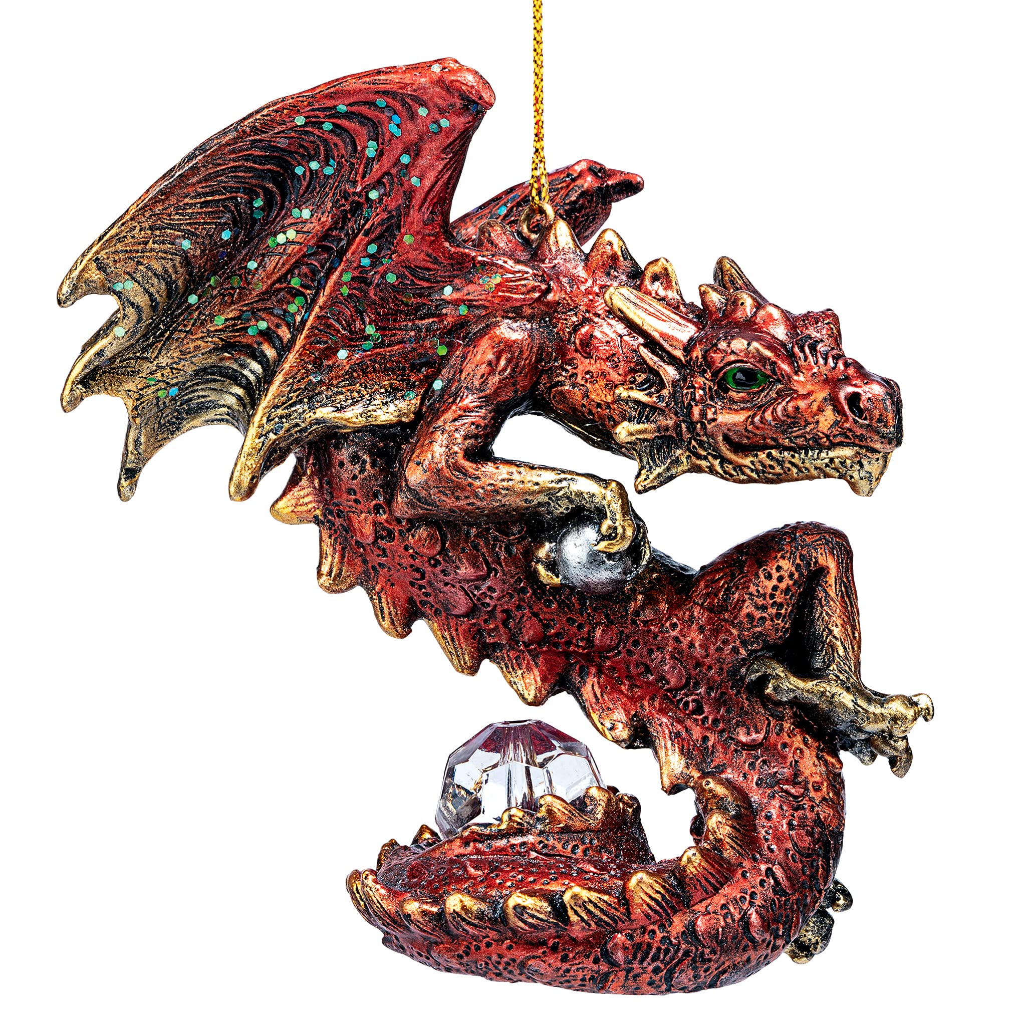 Design Toscano Christmas Light Protector Dragon 2021 Gothic Holiday Ornament: Each