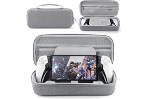 Luckit Hard Carrying Case for PlayStation Portal, Compatible PS5 Portal Controller, Light Gray, Zipper Closure, Top Handle, 2