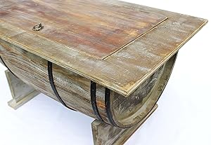 Weinfasstisch als Couchtisch