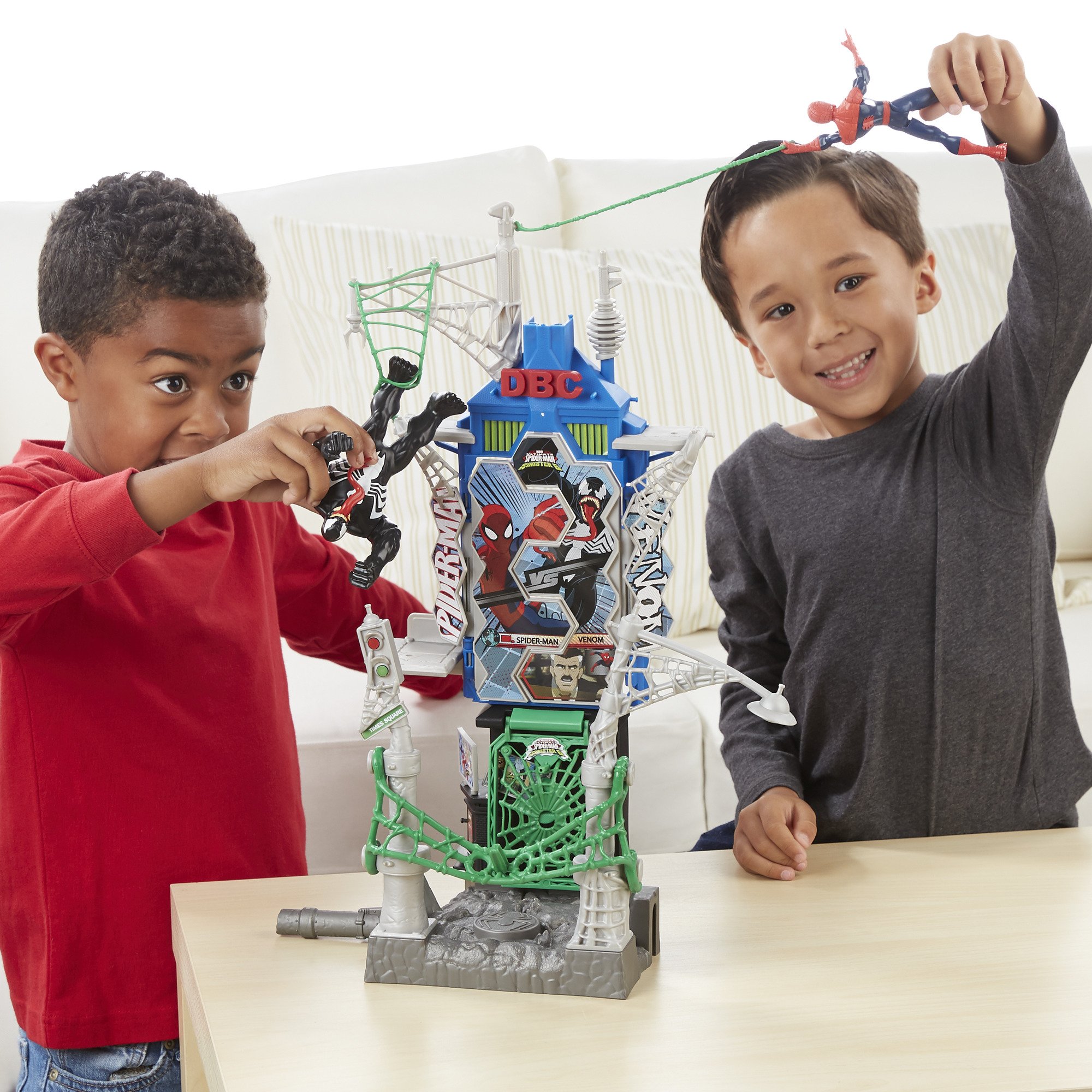spider man web city playset