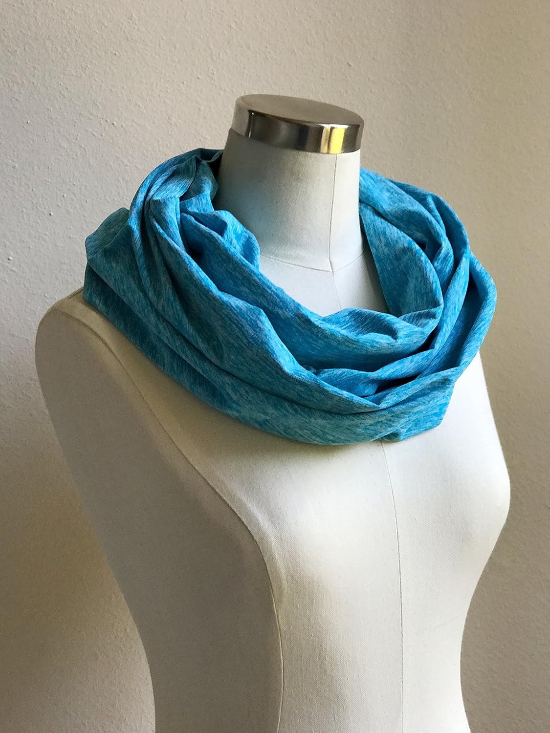 Blue Infinity Scarf with UPF 50 UVA/UVB Sun Protection