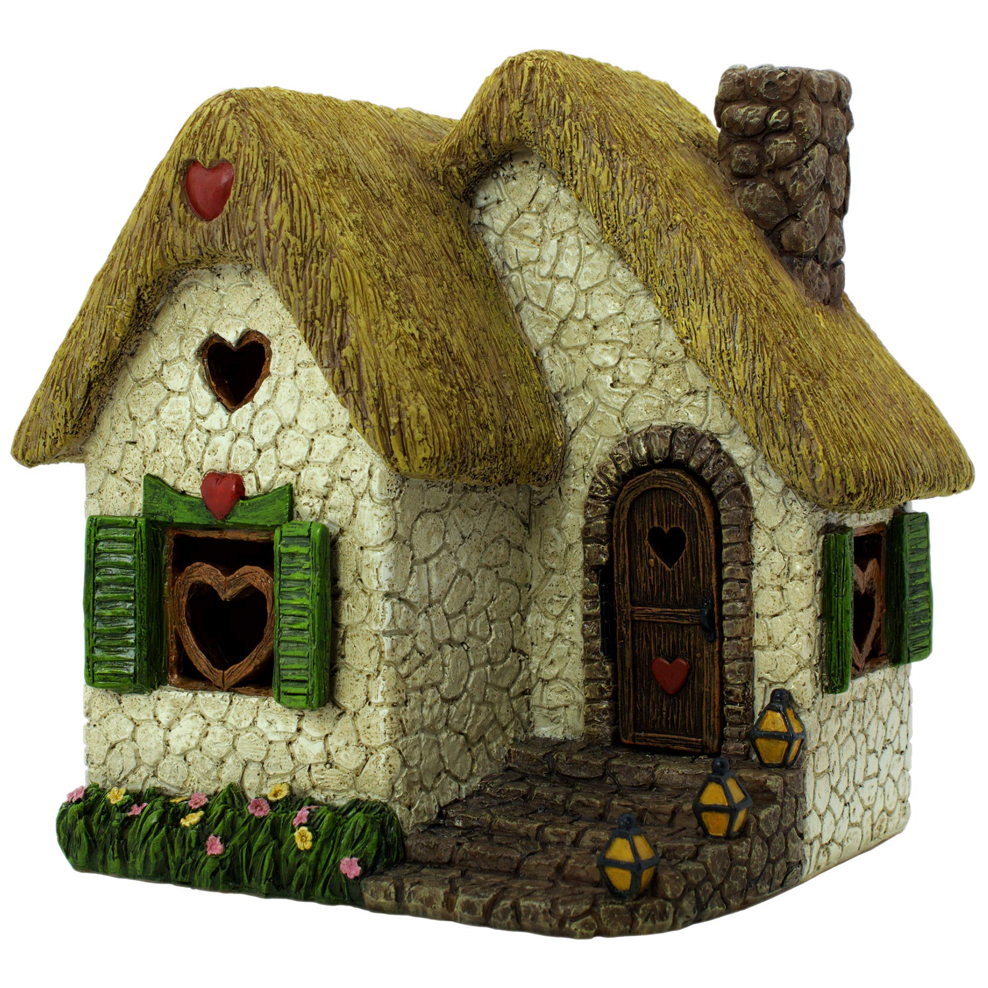 PRETMANNS Fairy Garden House for Outside – Sturdy Building 23 cm High with Door That Opens – Adorable Miniature Garden Accessories Supplies