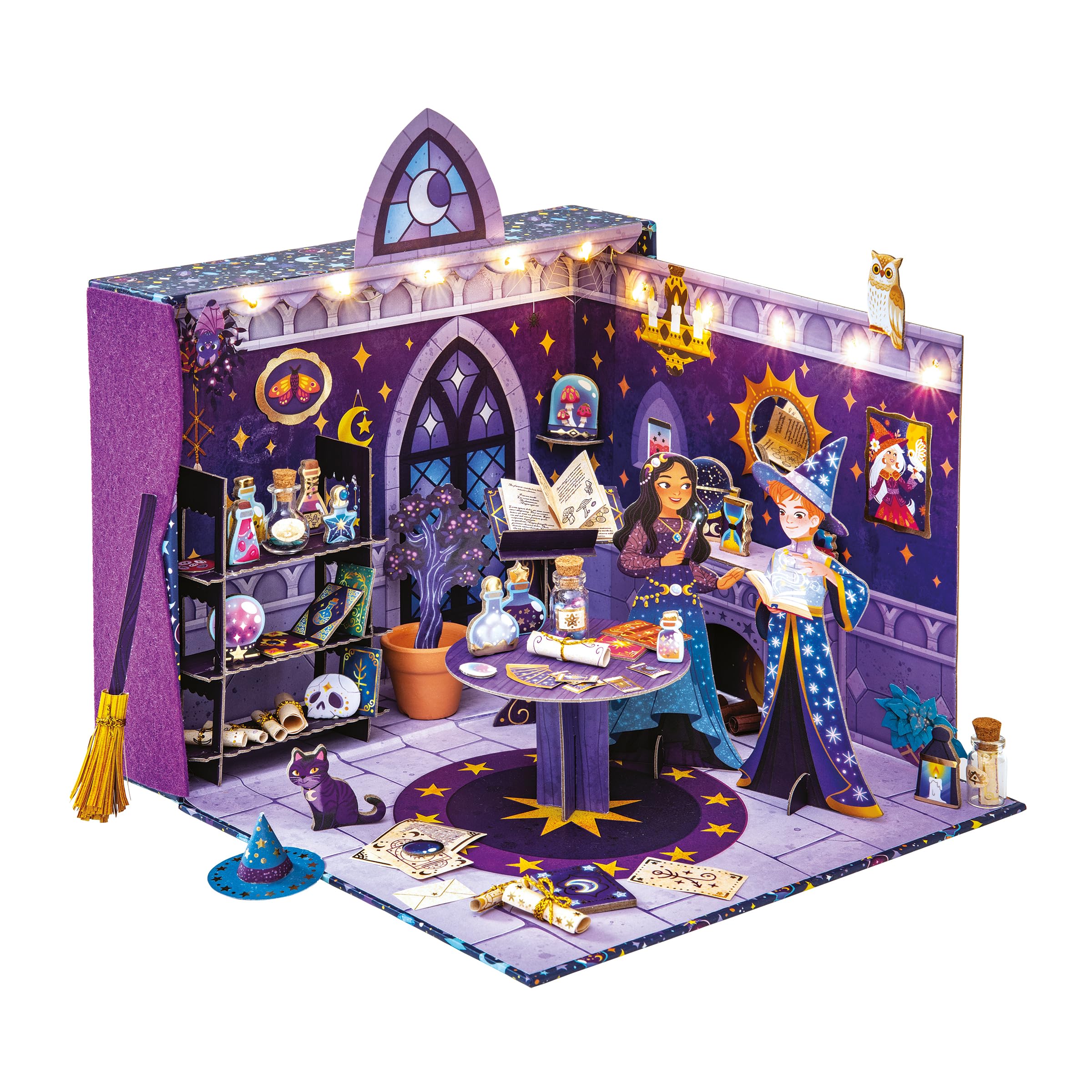 Janod - Magic School - Sorcerer’s Workshop - Kids’ Craft Activity - Arts & Crafts Kit - Make-Your-Own Décor - Magic Universe - Set for Ages 8 +, J09140
