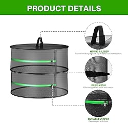 iPower Herb Drying Rack Zippered 2 Layer