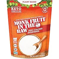 MONK FRUIT IN THE RAW, Natural Monk Fruit Sweetener w/ Erythritol, Sugar-Free Keto, Gluten Free, Zero Calorie, Low Carb, Vega