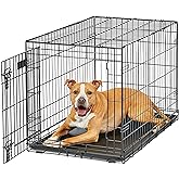 MidWest Homes for Pets Intermediate LifeStages Single Door 36-Inch Folding Dog Crate, Enhanced Security, Includes Leak-Proof 