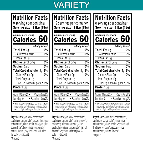 PURE ORGANIC LAYERED FRUIT BARS VARIETY PACK 28 COUNT (PACK OF 1).