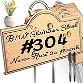 Stainless Steel 304 Plant Labels Weatherproof, Metal Garden Label Tall Markers 25 Pack for Plants Vegetables Herb Seedlings Flowers with 2 Pens, Height 10.75 Inch, Label Area 3.74'' x 1.39''