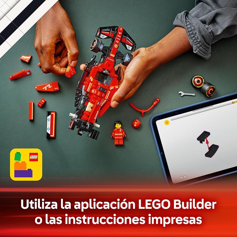 LEGO Speed Champions Ferrari SF-24 F1 Toy Racing Car, Modelo de Veículo de Fórmula 1 Vermelho e Minifigura do Piloto para Colecionar, Presente para Meninos e Meninas 10 Anos e Mais Velhos 77242
