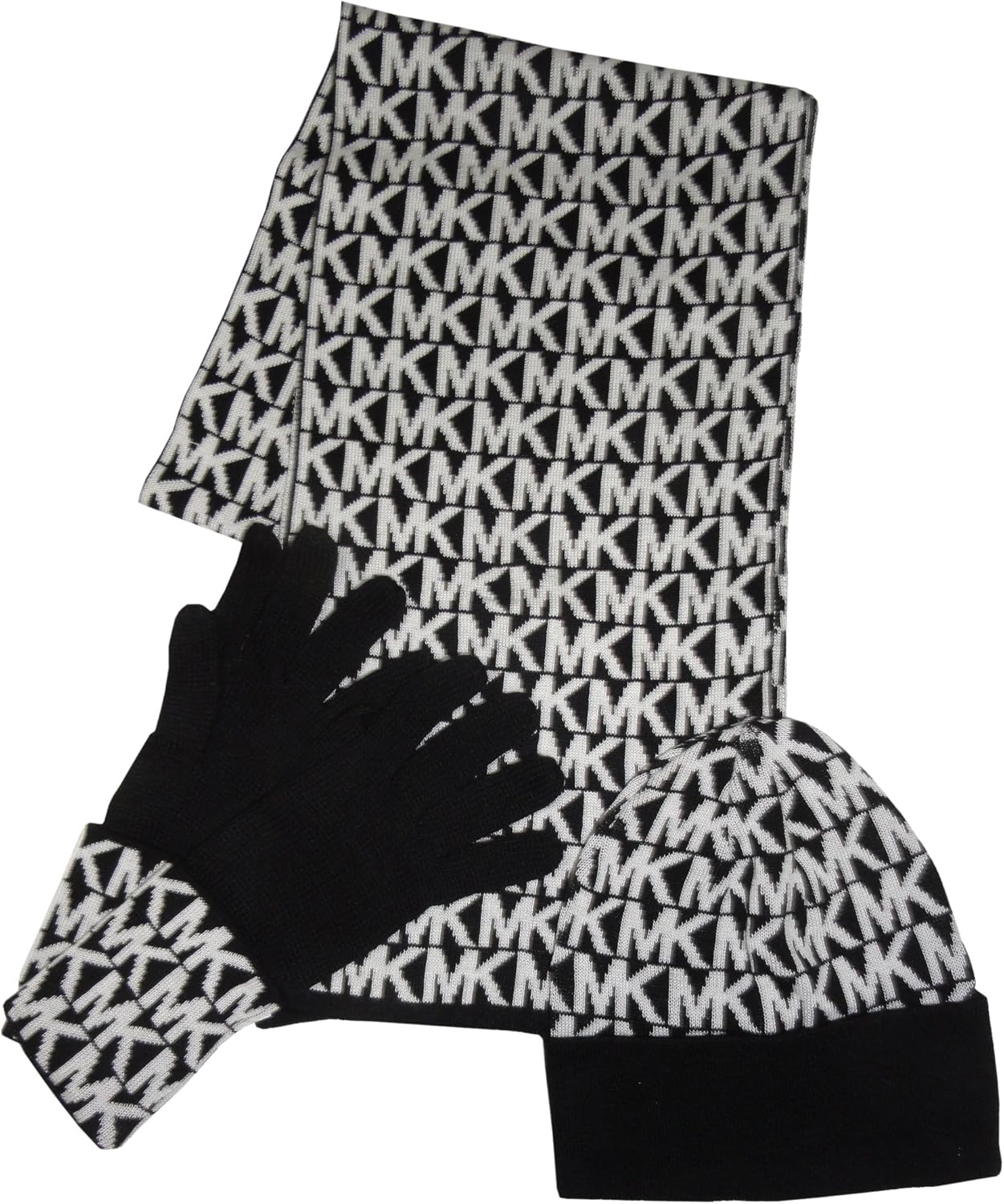 cream hat and gloves