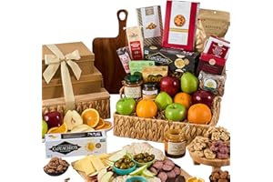 GourmetGiftBaskets.com Deluxe Fruit Basket - Prime Fruit Gift Baskets - Food Gift Prime - Birthday, Christmas, Sympathy, Men, Women, Family