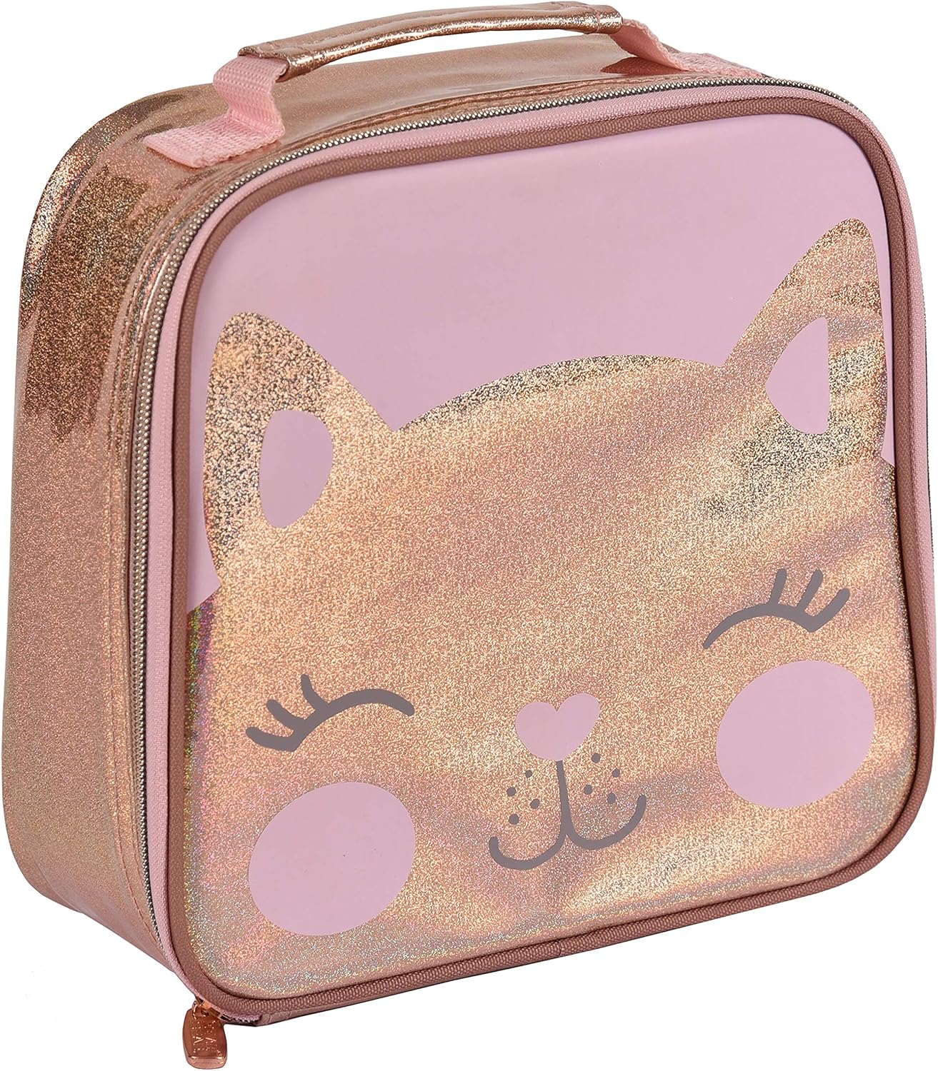 Polar Gear Kitty Rose Gold Lunch Bag, PU leather, plastic piping, one