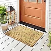 Liora Manne ESENCIA Indoor/Outdoor Power Loomed Latex Back Non Slip Mat - Contemporary Texture Global Colorful (Sienna Gold) 