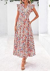 PRETTYGARDEN Women's 2025 Summer Floral Midi Dress