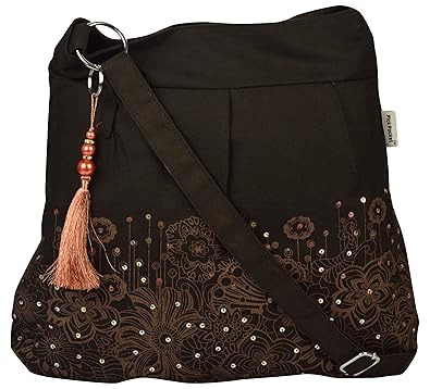 Pick Pocket Girls Sling Bag (Brown & Gold) (SlbrwnGOLD136)