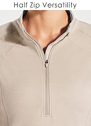 Willit Women's Fleece Running Jacket Pullover