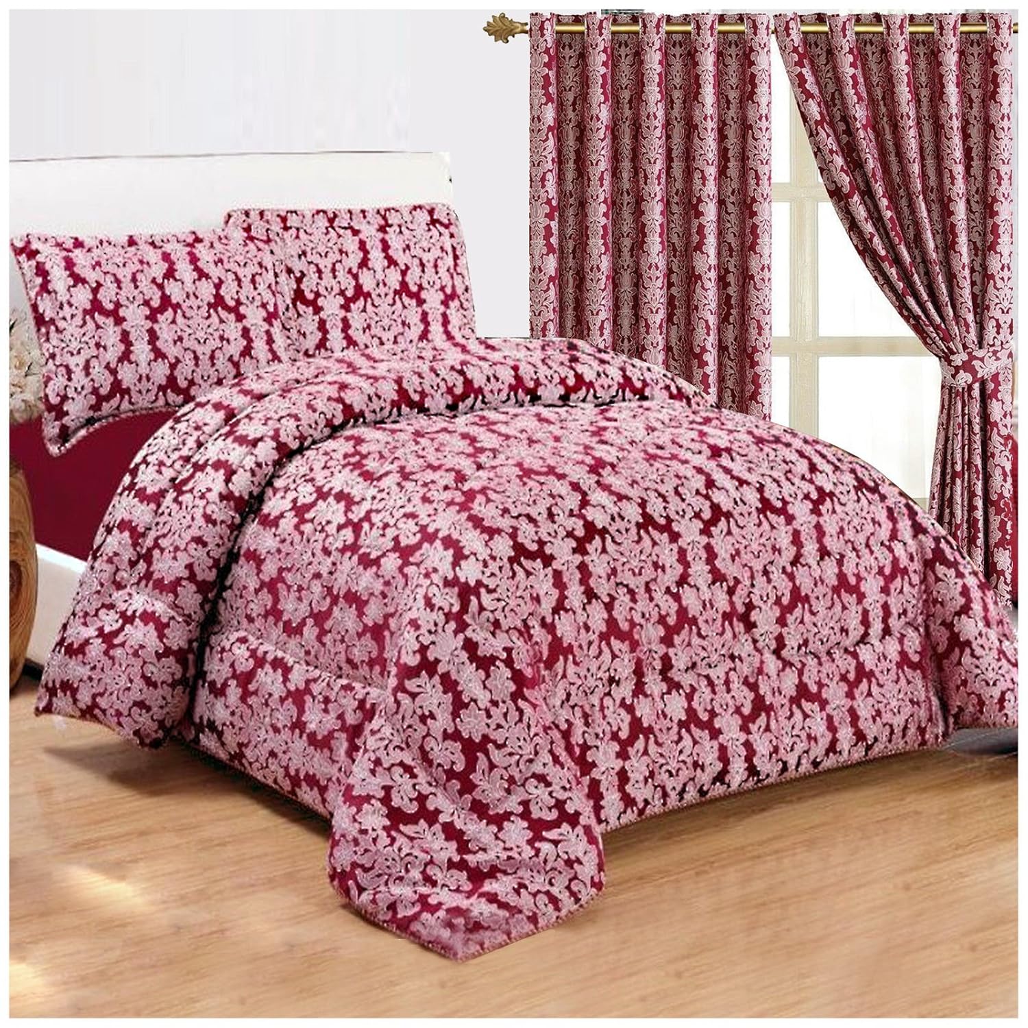 Luxurious Cream 3Pcs Quilted Jacquard Bedspread Super King Size eBay