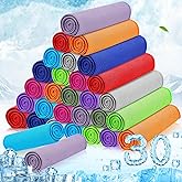 MENOLY 30 Packs Cooling Towels Bulk Gym Cooling Towels for Neck and Face Sweat Workout Cooling Neck Rags for Sports Yoga Soft Microfiber Breathable Rags for Hiking Running Fitness-Multicolor