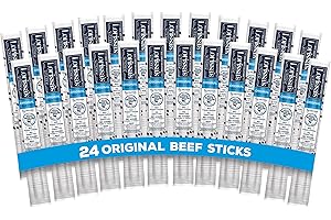 LORISSA'S KITCHEN Lorissa’s Kitchen Grass-Fed Beef Jerky Meat Snack Sticks - Keto Friendly Snacks, Gluten Free, No Added Nitrites or Nitrates, Original Flavor, 1 oz. Pack of 24
