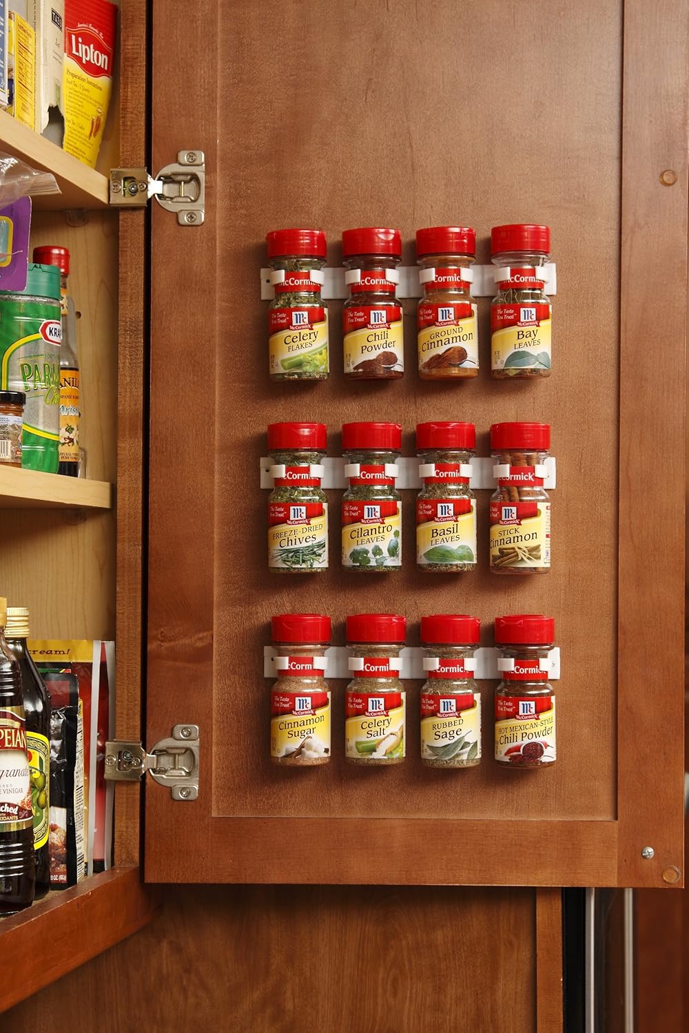 Bellemain Spice Gripper Clip Strips for Plastic Jars - Set of 3, Holds 12 Jars: Kitchen & Dining