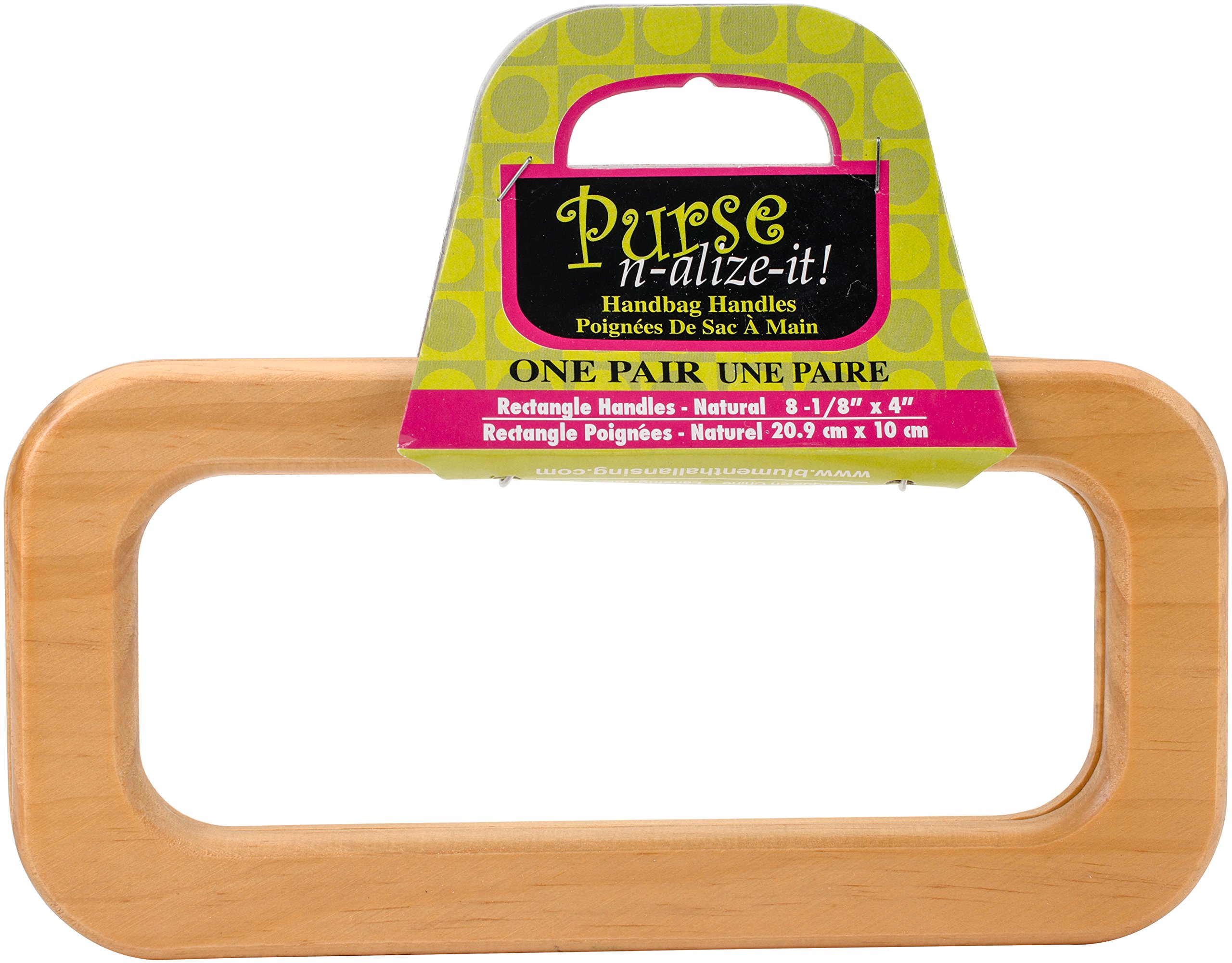 Blumenthal Lansing Wood Handbag Rectangle Handles, Multi-Colour, 16.76 x 20.57 x 1.52 cm