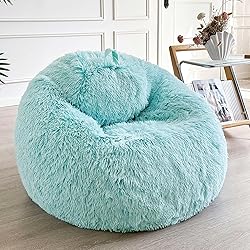 LIFEREVO Fluffy Bean Bag Chair Cover
