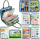 BONNYCO Busy Board for Toddlers Felt Montessori Sensory Board 8 Activities view 1
