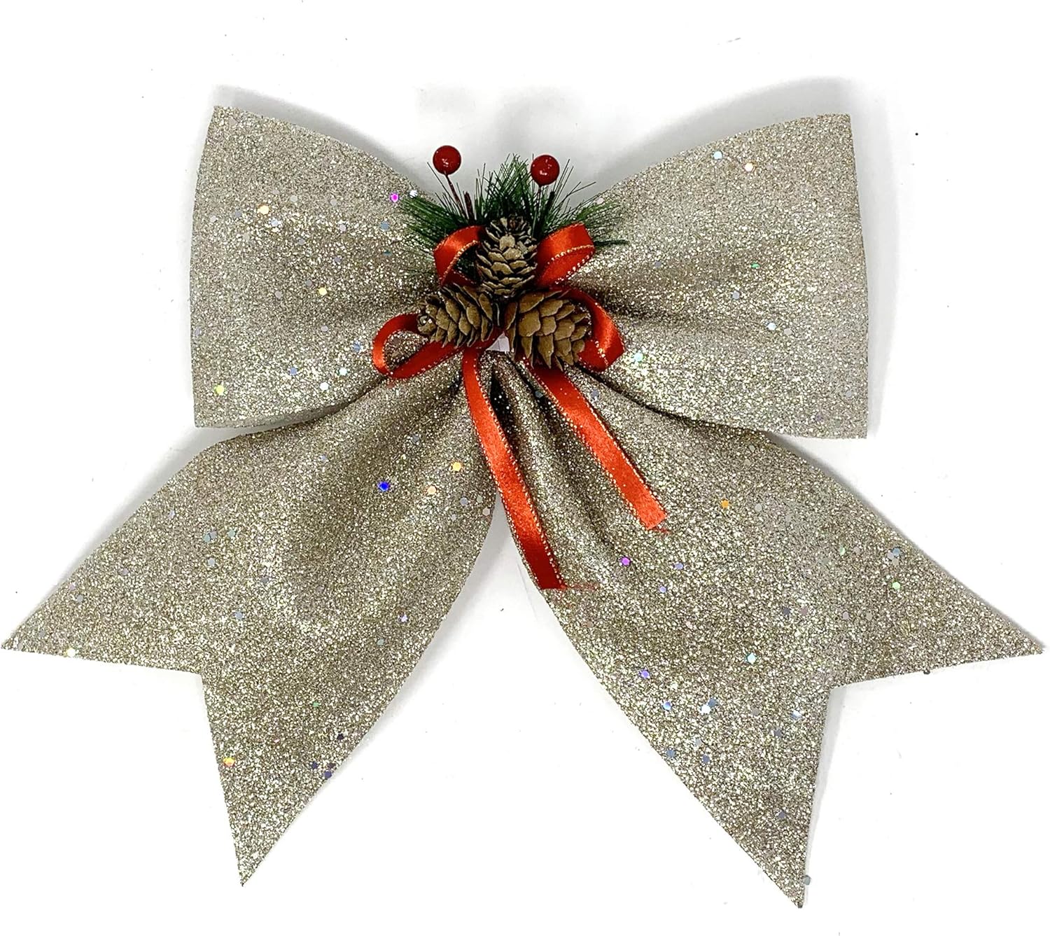 Bows & Ribbons - allgala Christmas Decorative Bows for Wreath Garland Treetopper Christmas Tree (14