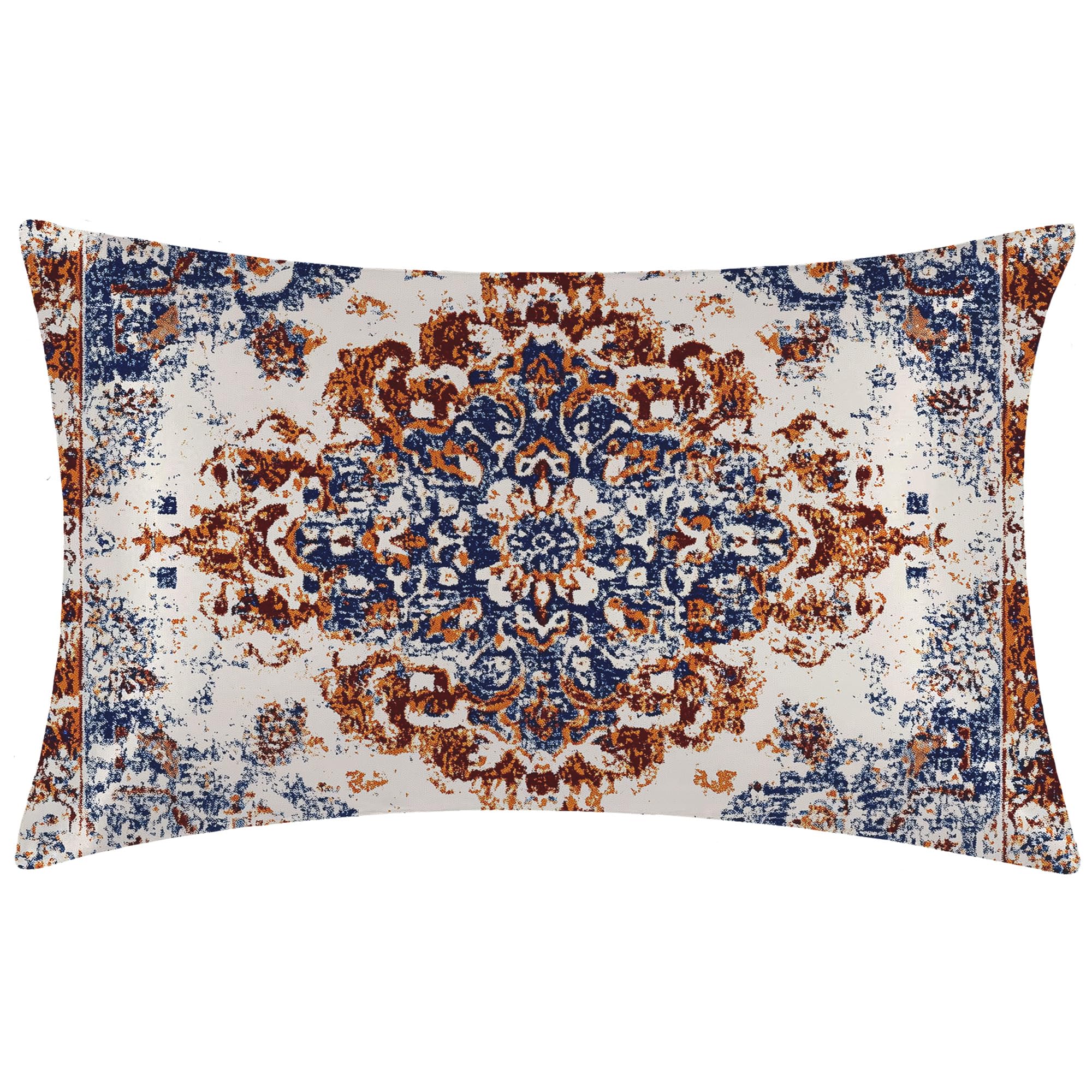Photo 1 of 1 Pack Boho Vintage Rug Satin Pillowcase Similar to Silk Pillow Cases for Hair and Skin, Soft Smooth Breathable Cool Pillowcases, with Hidden Zipper King Size 20" x 36"