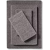 Twin Extra Long 100% Cotton Jersey Sheet Set - Soft and Comfy - by Crescent Bedding Heather Grey Twin XL