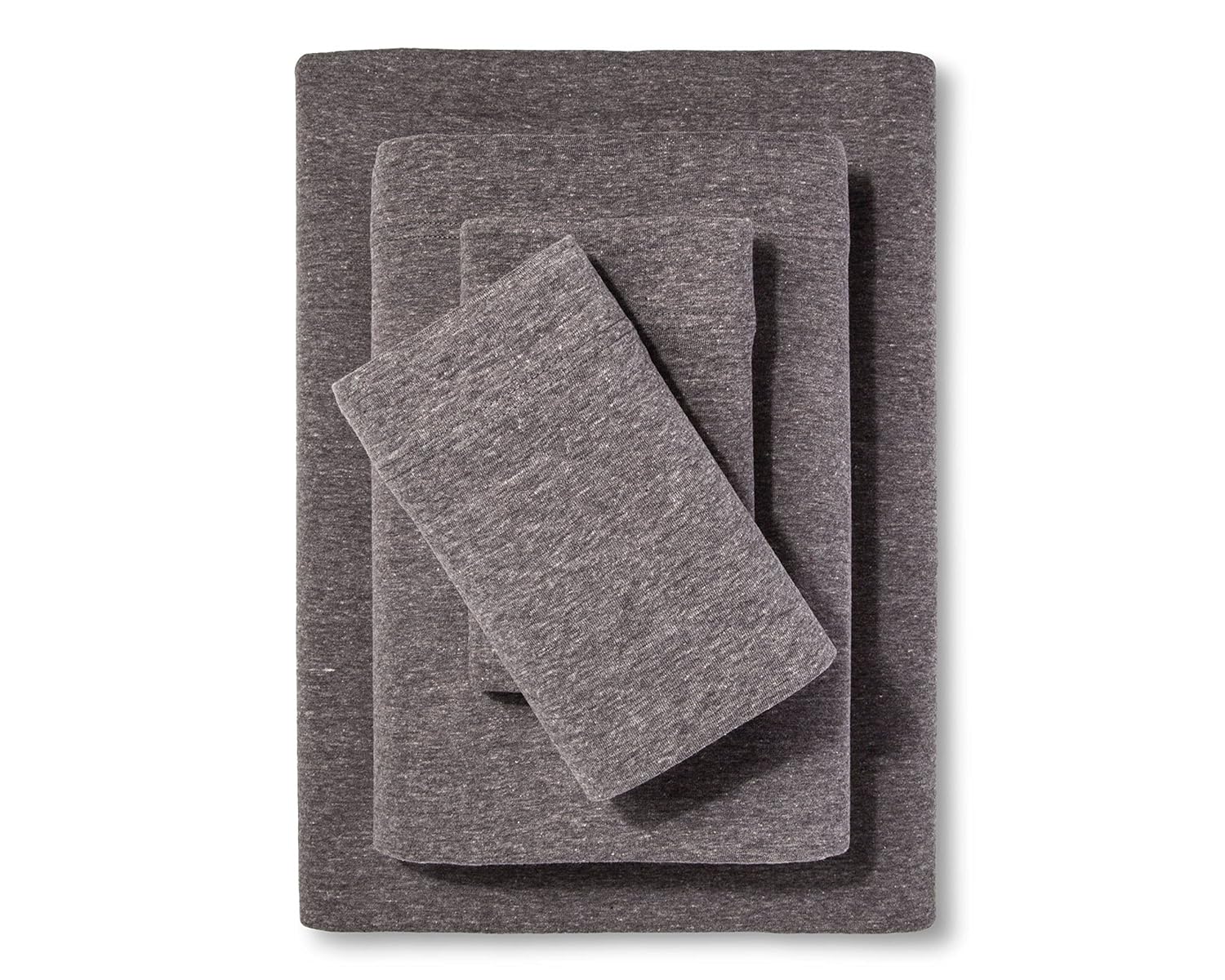 Twin Extra Long 100% Cotton jersey Sheet Set - Soft and Comfy - By Crescent BeddingHeather Grey Twin XL