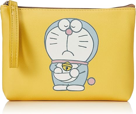 Amazon アルディ I M Doraemon ドラえもん ワンポイント刺繍wポーチ B 鈴 イエロー刺繍 Dra11 B W125 H100 D38mm 収納ケース ボックス オンライン通販