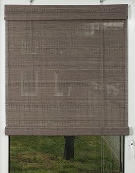 EFIXS Premium Bambusrollo / Rollup aus Rundstäbchen - 180 x 240 cm (Breite x Höhe) – Farbe: grau – weitere Größen im Angebot 