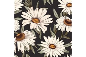 Laatse Boho Wallpaper Peel and Stick Dark Floral Contact Paper 17.5in x 118in Vinyl Waterproof Self-Adhesive Vintage Botanica