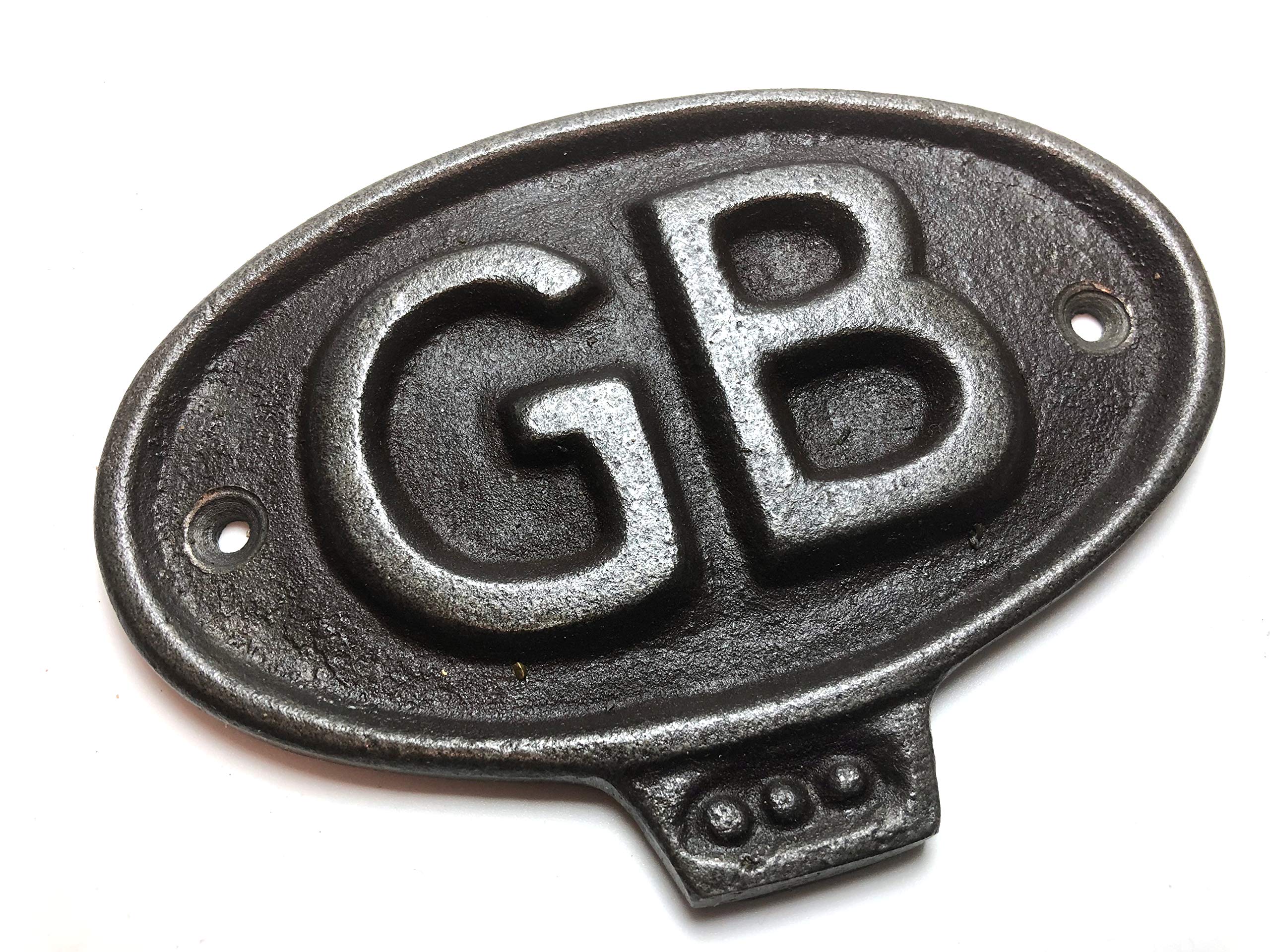 Black Country Metal Works Cast Antique Iron Great Britain GB Plague - 3" x 4.5"