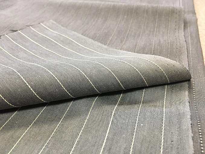 Amazon Co Jp 生地屋すず木 1ｍ 価格 先染め 刺子 ストライプ シーチング かすれ グレー 布 生地 ハンドメイド用品 Diy ホビー