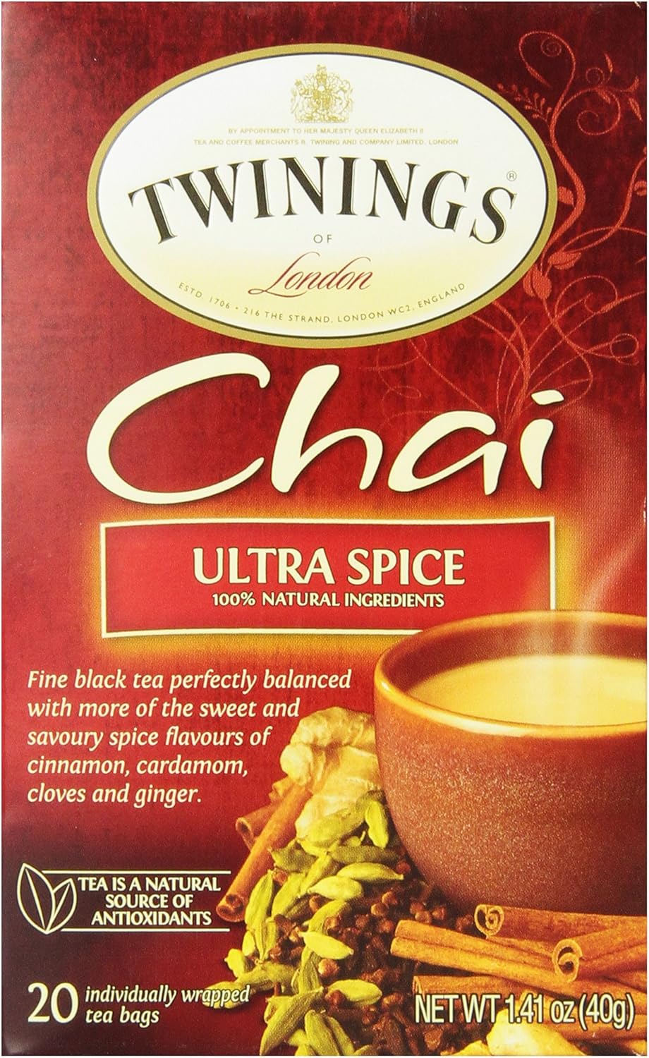 Twinings Ultra Spice Chai, 20 Individual Tea Bags, 1.41 Ounce Amazon